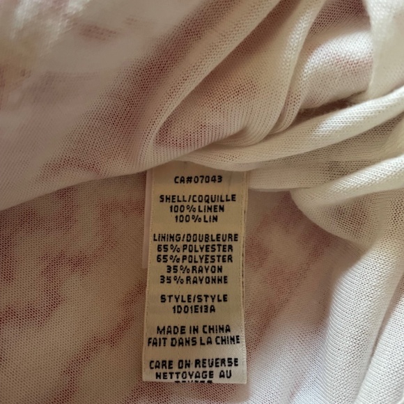 Max Studio skirt white/red embroidered print, US 12, NWT, mint. - Picture 5 of 5